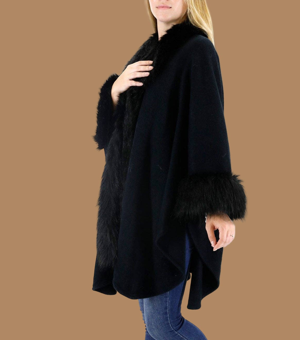 Black Fur Shawl