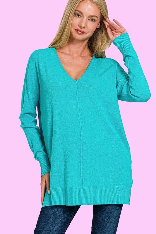 Turquoise Viscose Sweater