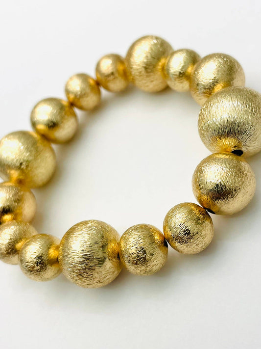 Gold Mixed Big Ball Bracelet