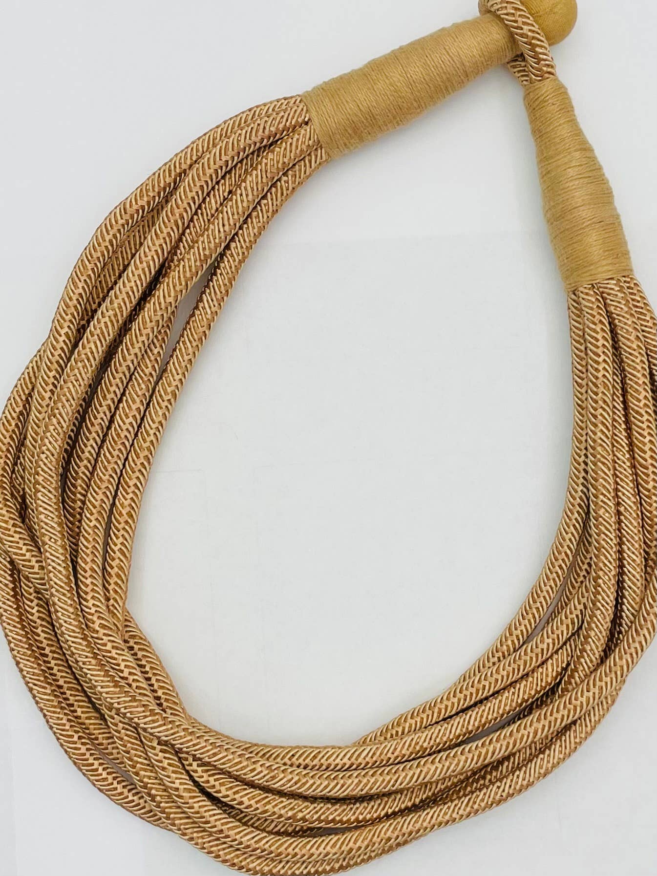 Slub 8-Strand Necklace (tan)