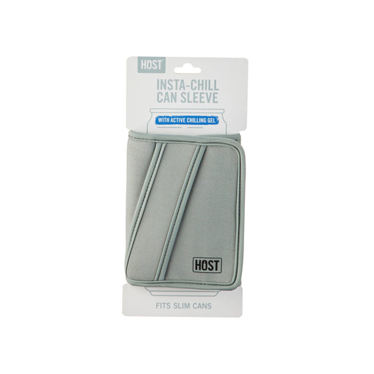 Insta-Chill Sleeve w/ Active Cooling Gel - Slim Cans - Gray