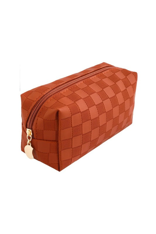 Checkered Cosmetic Pouch