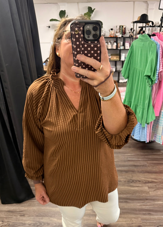Cappuccino Striped Blouse