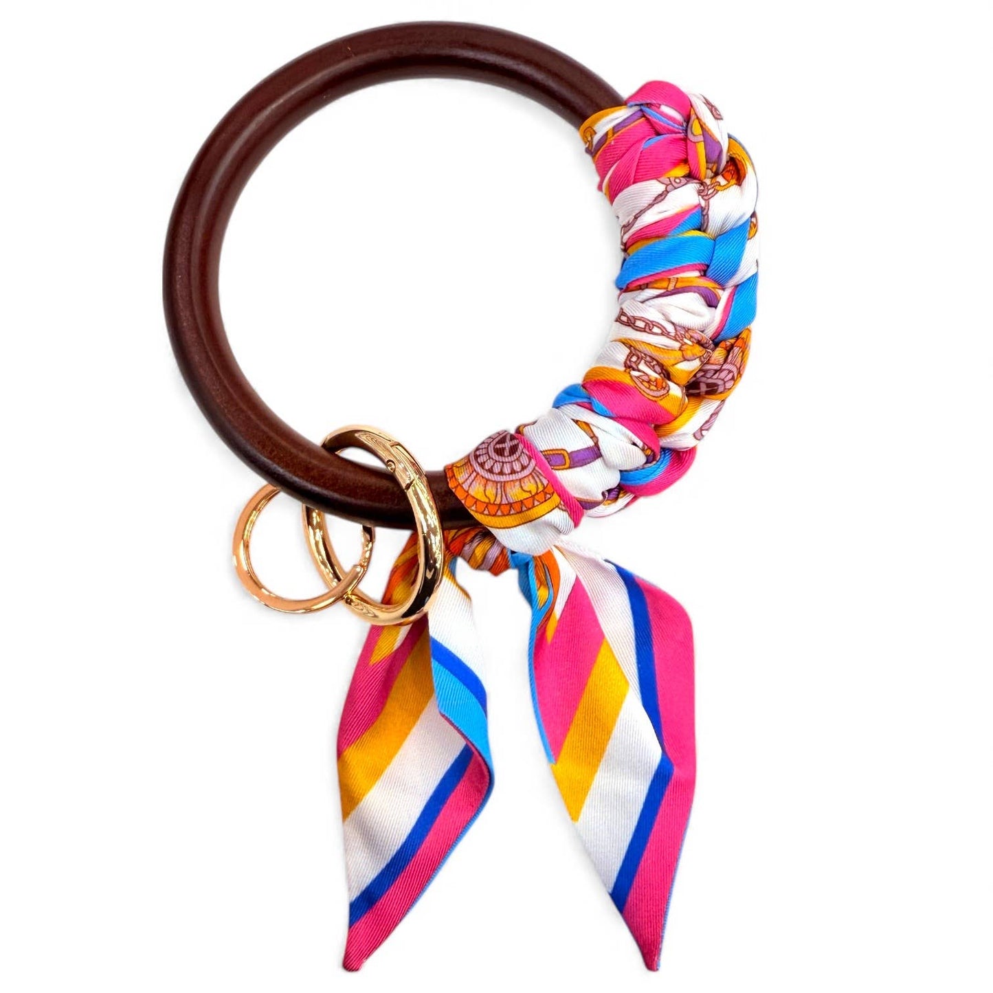 Brown/Pink Scarf Keyrings