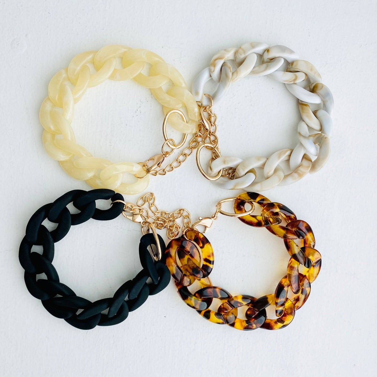 Tortoise Chunky Chain Link Bracelet
