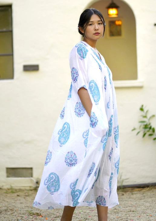 White & Blue Skye Dress
