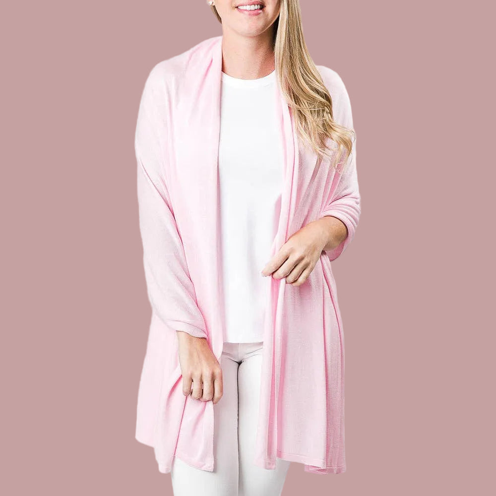 Peony Pink Ari Bamboo Shawl Wrap