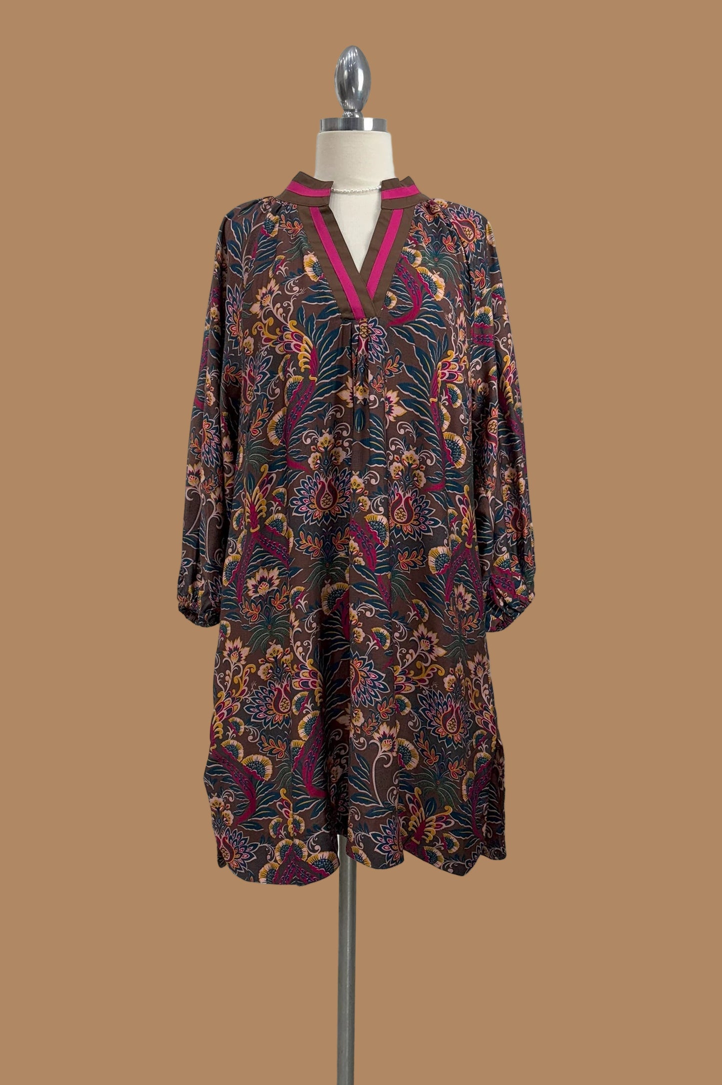 Coco Caramel Paisley Dress