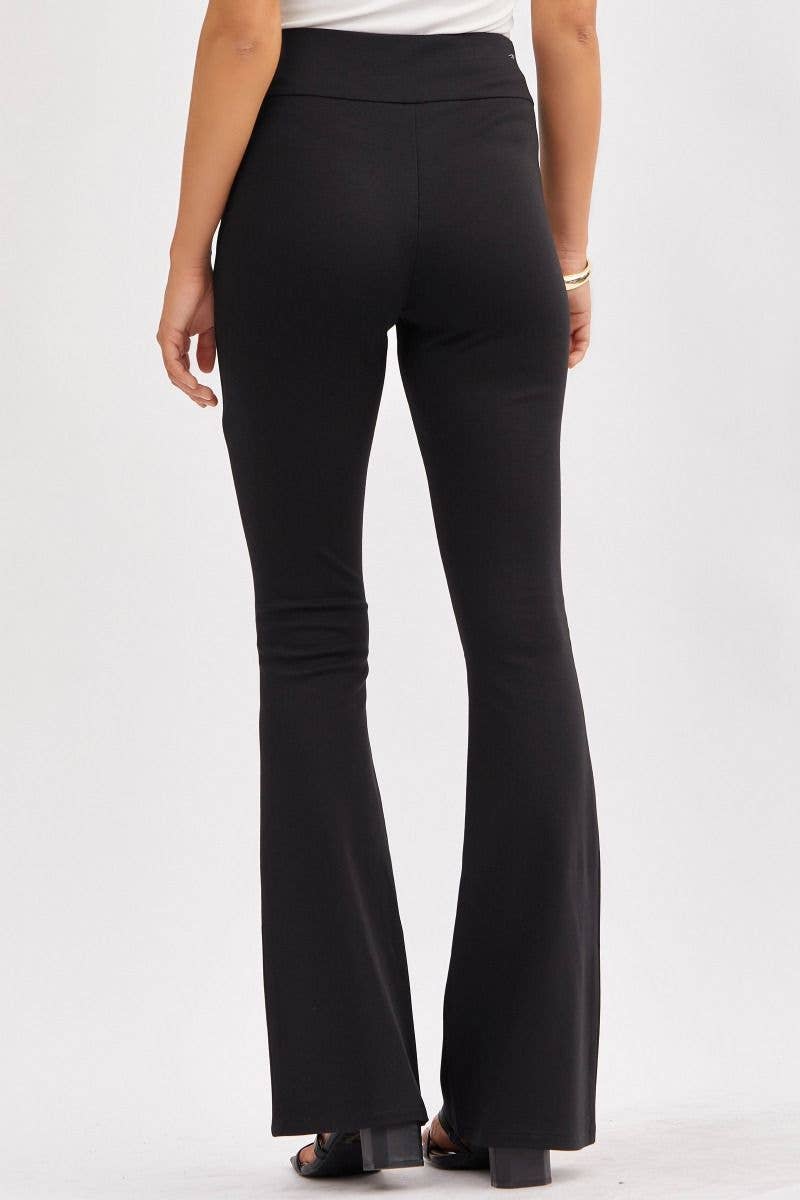 Black High Waisted Magic Flare Pants