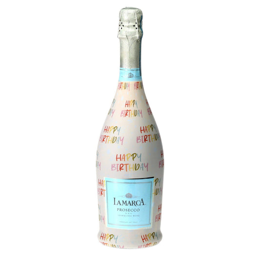 Birthday in Pastel Prosecco Bottle Wrap