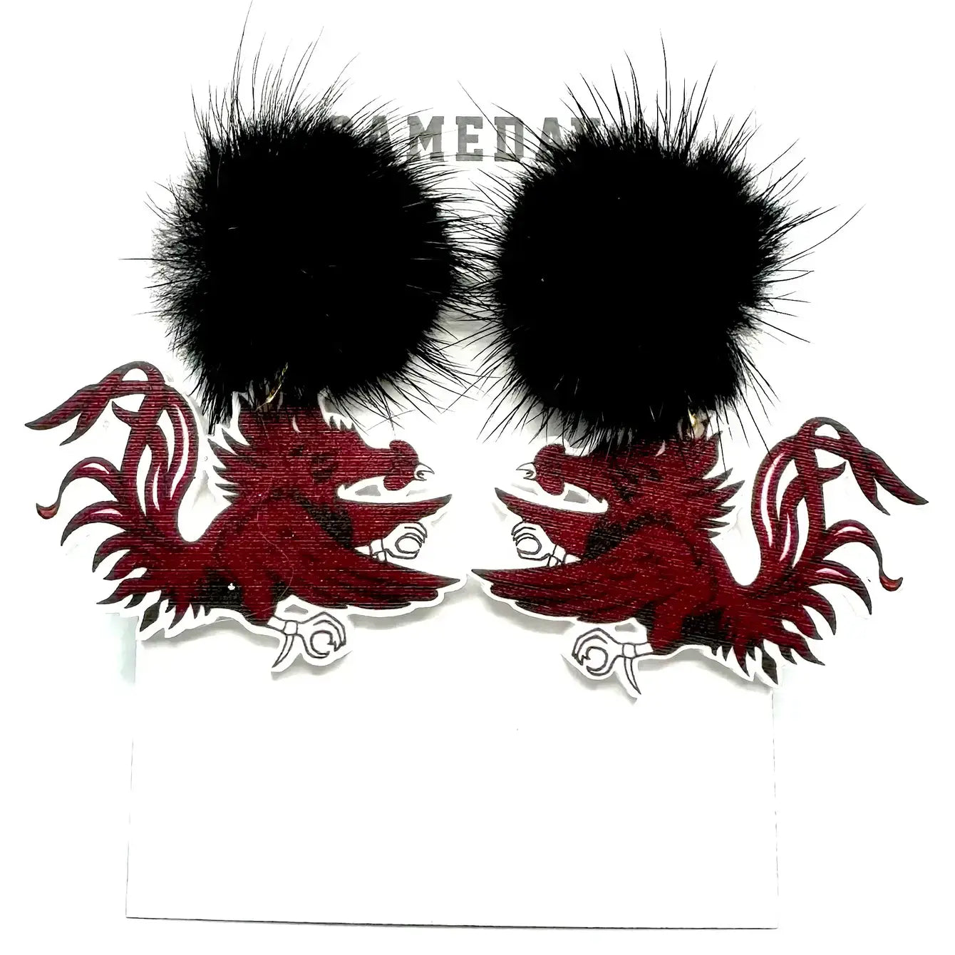 Pom PomSouth Carolina Gamecocks Earrings