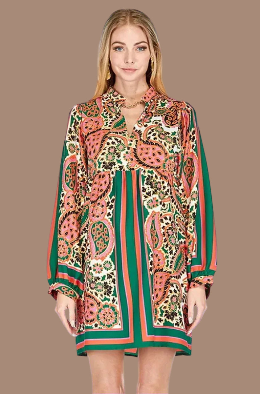 Paisley Scarf Dress – la Canvas Boutique