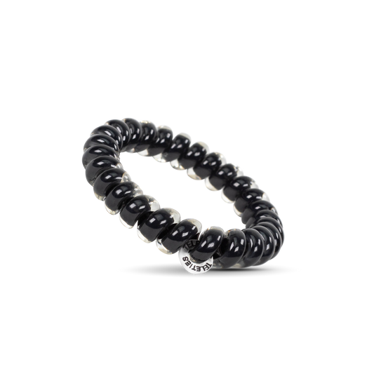 Jet Blac Hair Ties Lg