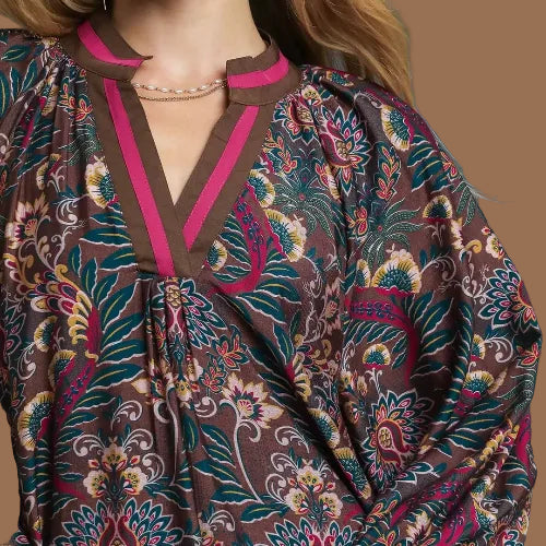 Coco Caramel Paisley Dress