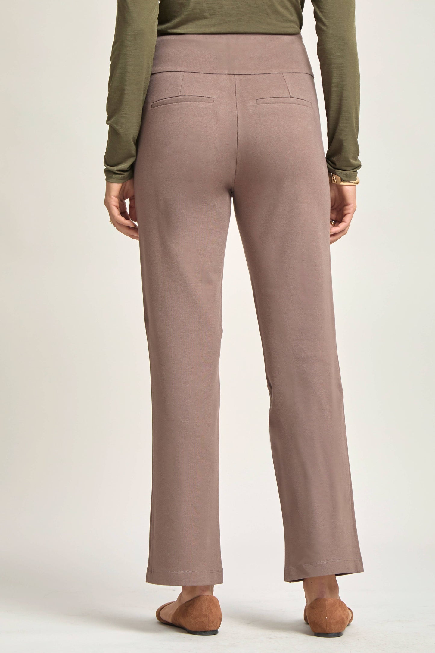 Dark Mocha Magic High Slim Straight Pants