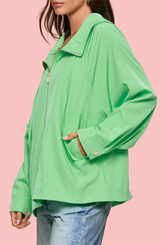 Seafoam Green Jacket w/ Hoodie