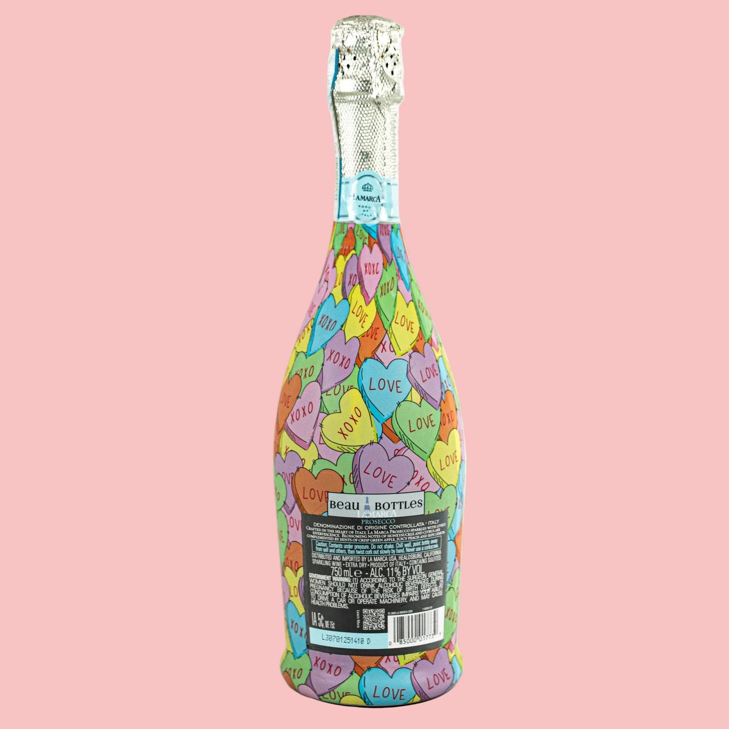 Beau Bottles Limited Edition Large Conversational Hearts - Prosecco Collection