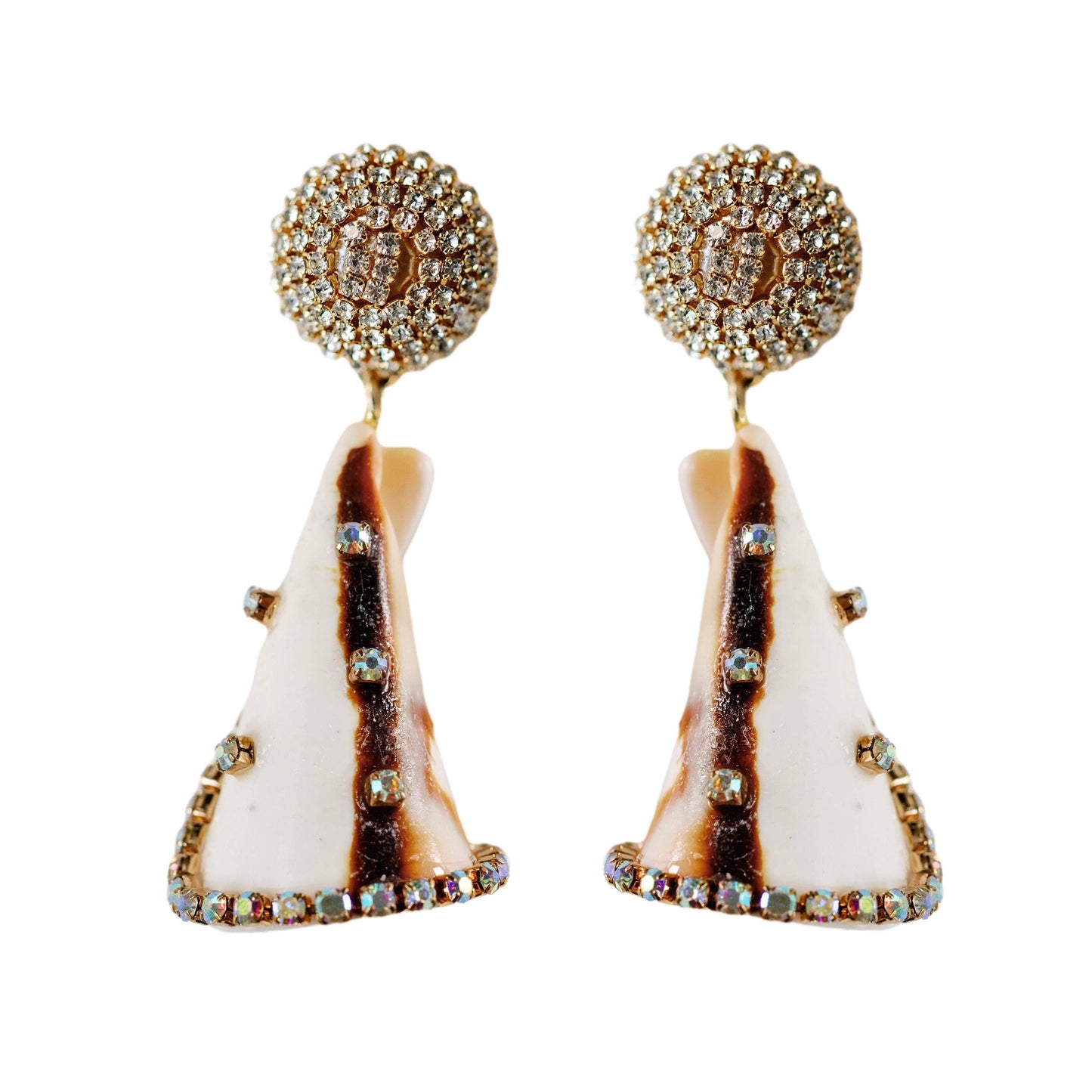 Rhinestone Wrapped Striped Shells