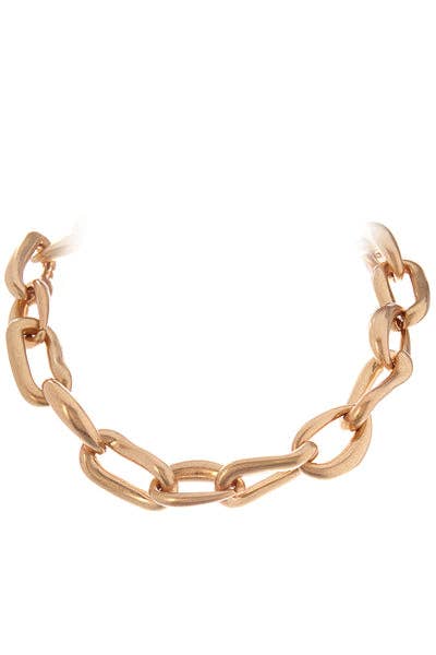 Gold Chunky Chain Clasp Necklace