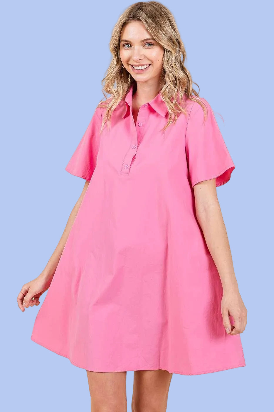 Azalea Pink Poplin Dress