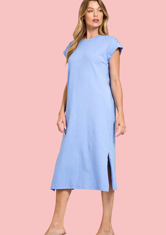 Cornflower Blue Midi Dress
