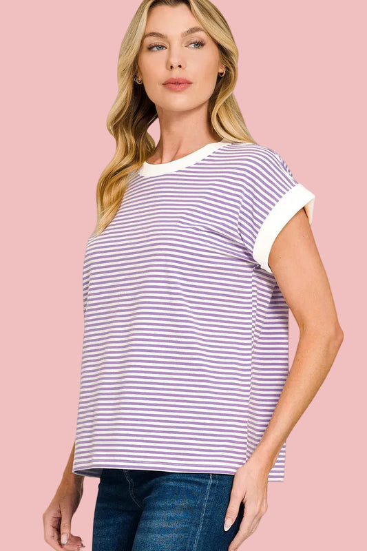 Lovely Lavender Stripe Top