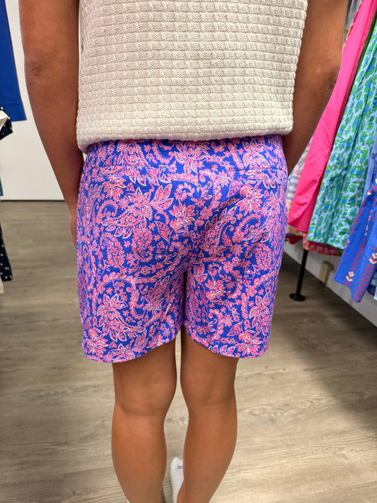 Sun-Cool Magenta Navy Summer Shorts
