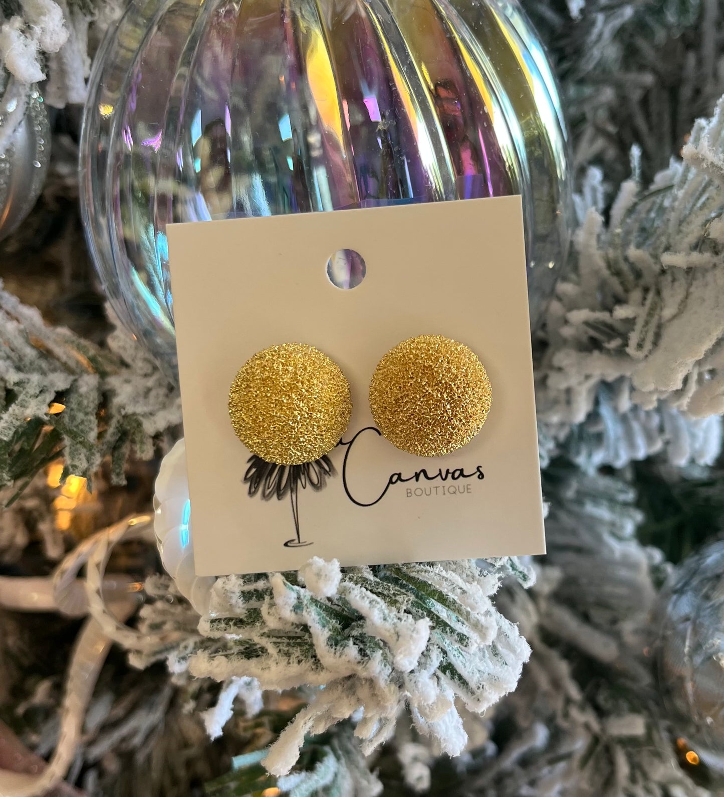 Gold Sparkling Studs