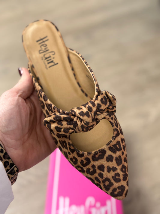 Leapard Knotty But Nice Mules