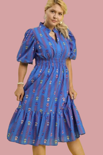 Blue Bliss Meadow Midi Dress
