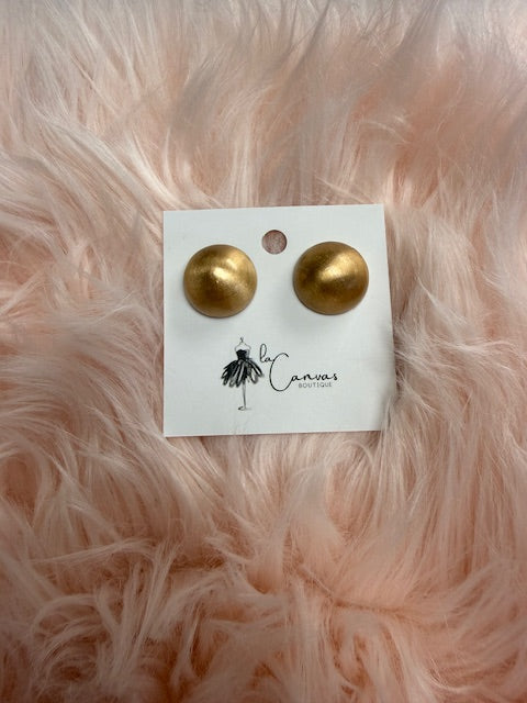 Rose Gold Metallic Ball Studs