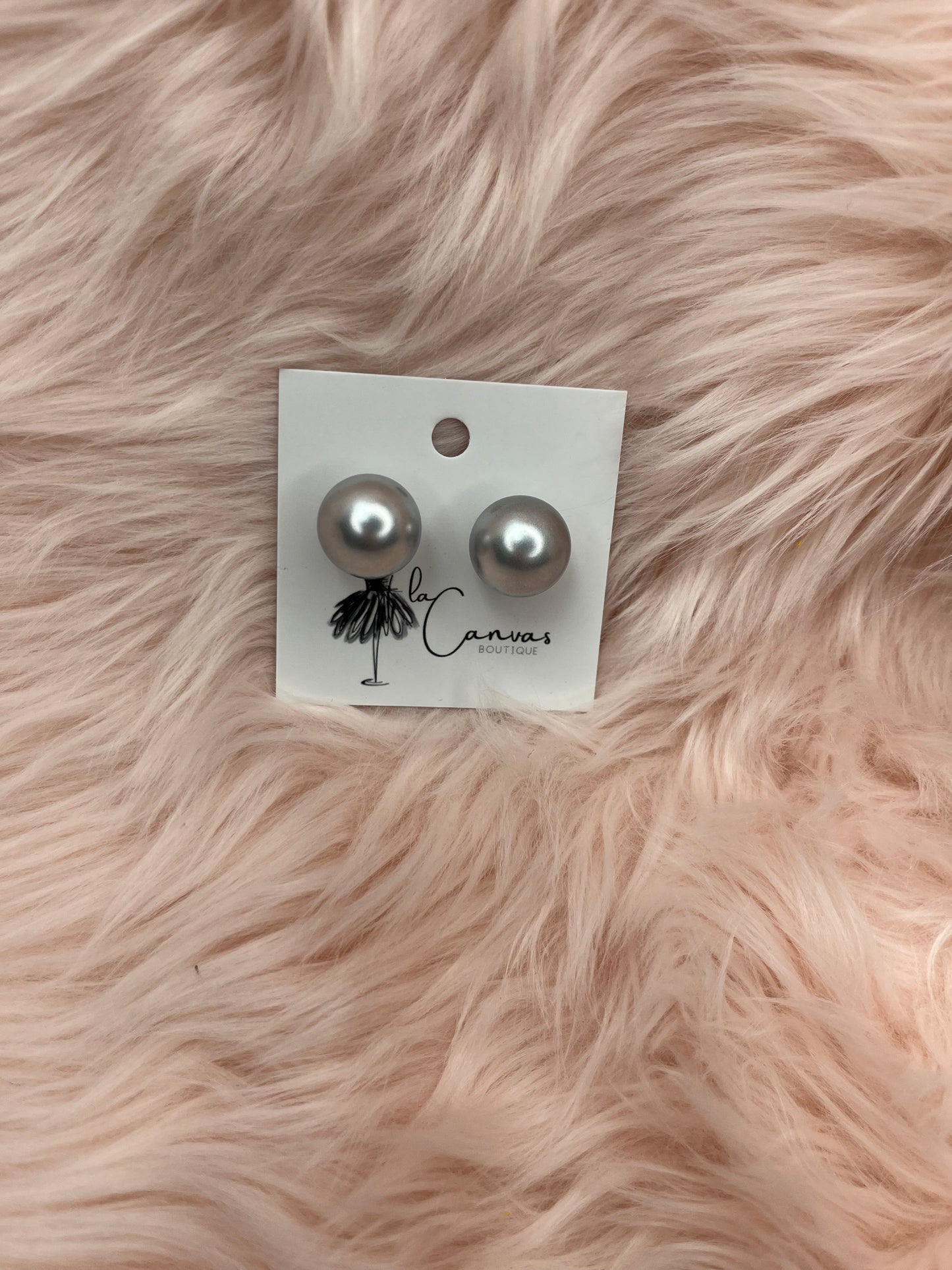 Silver Metallic Ball Studs