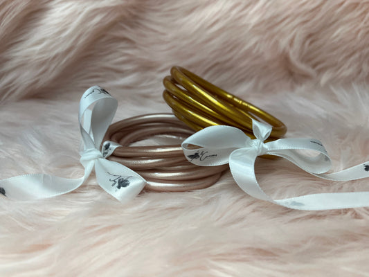 Jelly Pink Bangle Bracelets