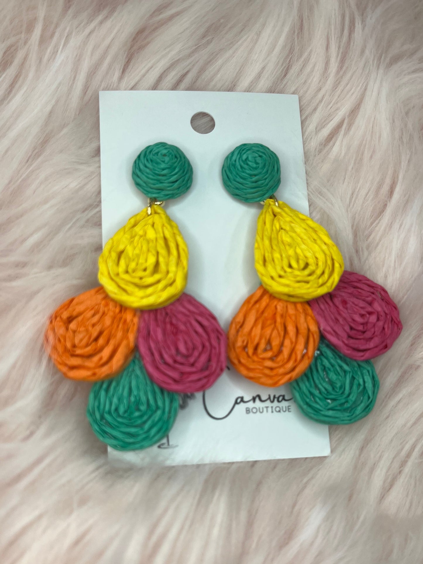 Raffia Petal Earrings