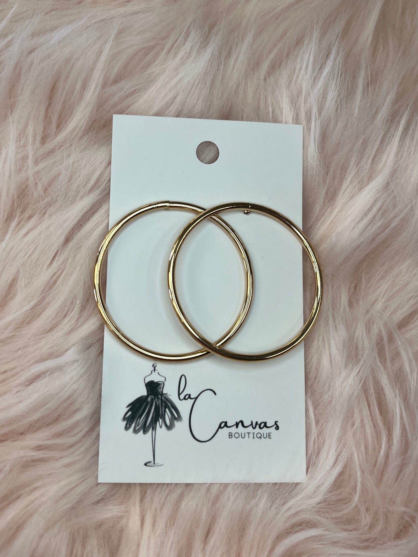 Circle Gold Stud Earrings