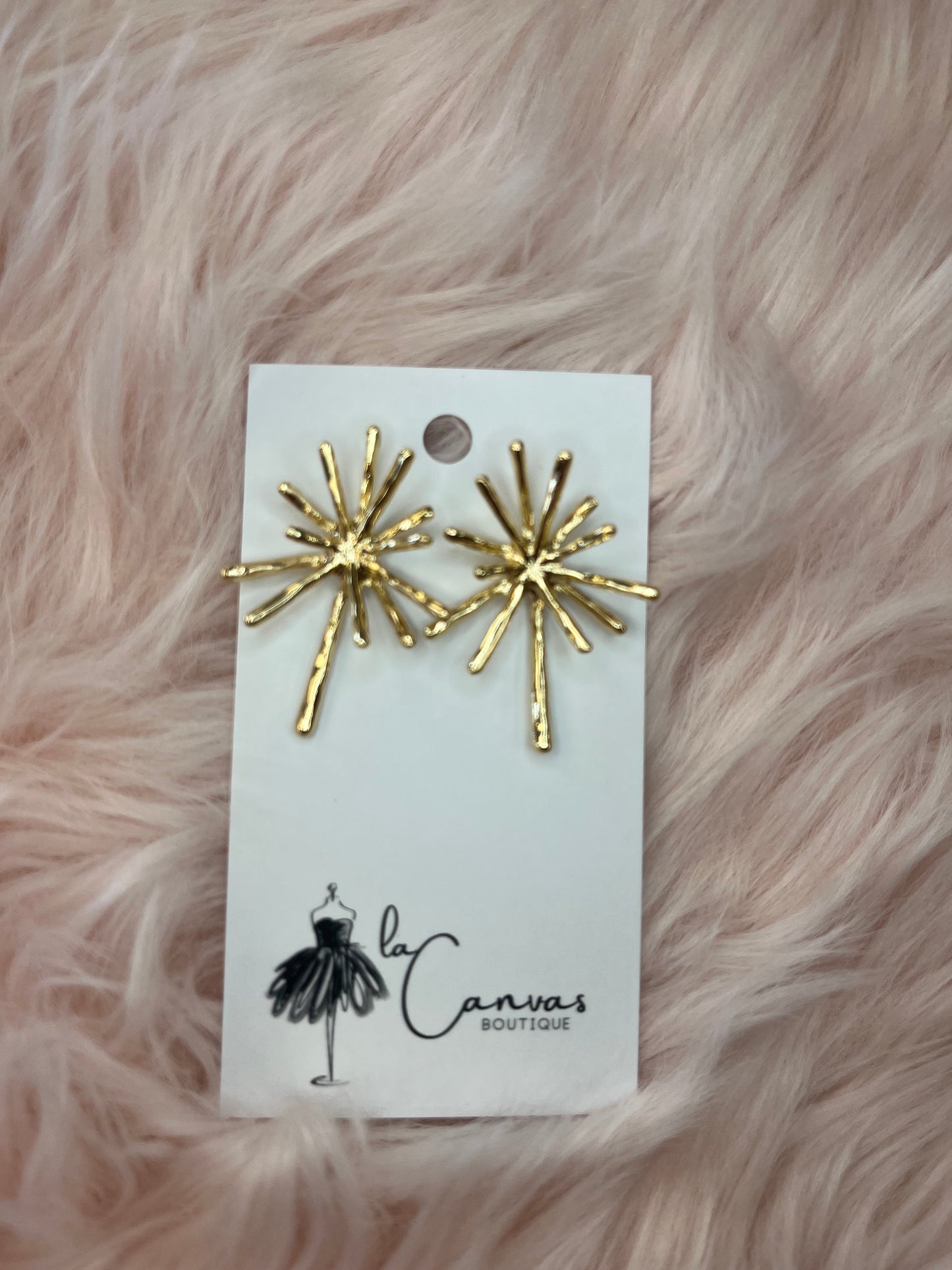 Gold Firework Earrings
