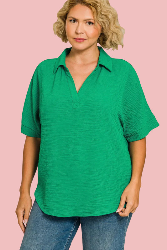 Kelly Green Easy Flow Top