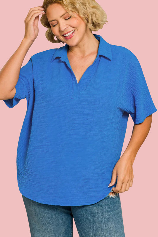 Ocean Blue Easy Flow Top