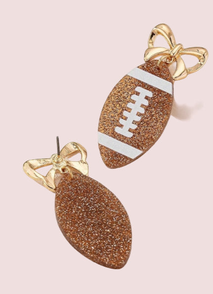 Sparkle Football Earrings