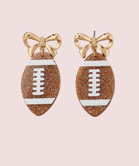 Sparkle Football Earrings