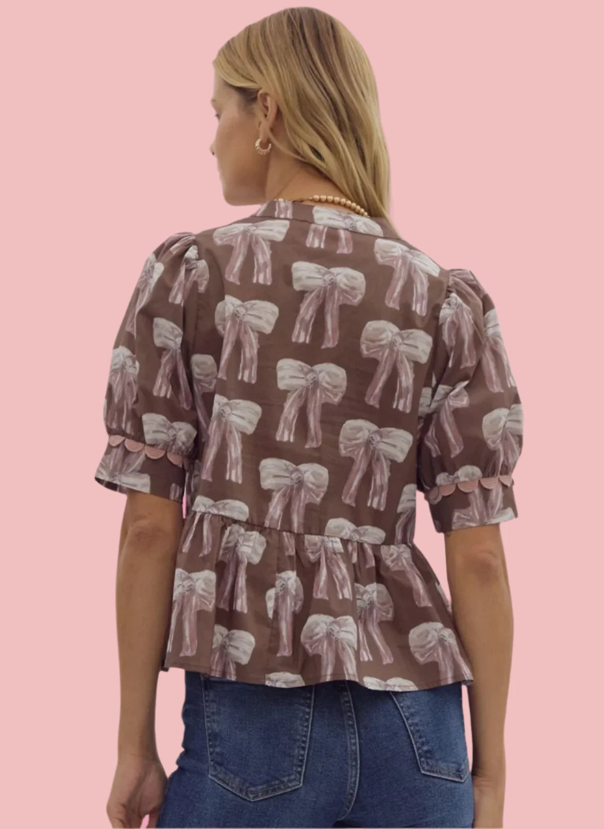 Bow Print Top