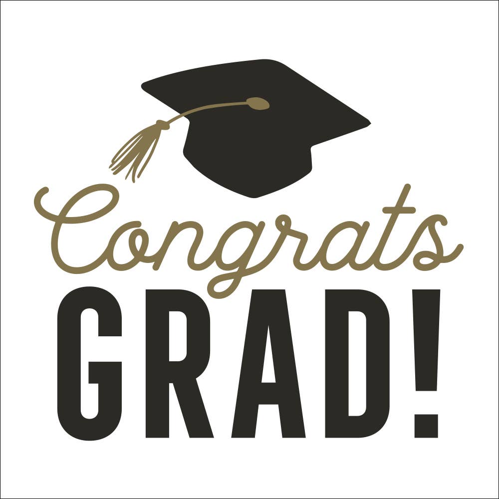 Funny Graduation Cocktail Napkins | Congrats GRAD- 20ct