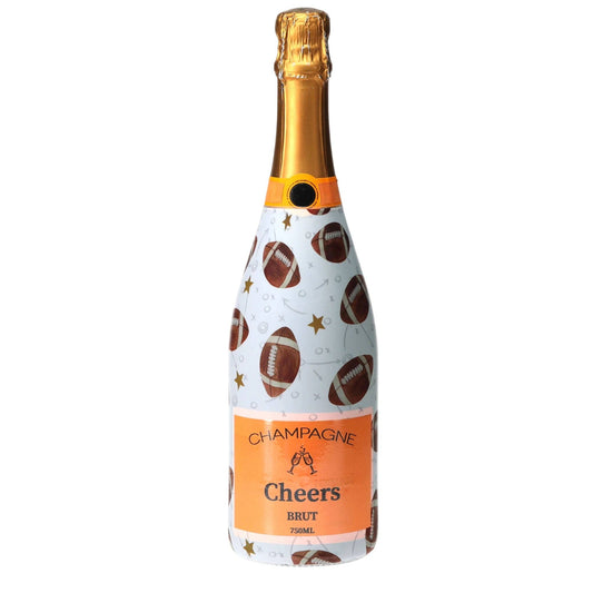 Footballs Champagne Bottle Wrap