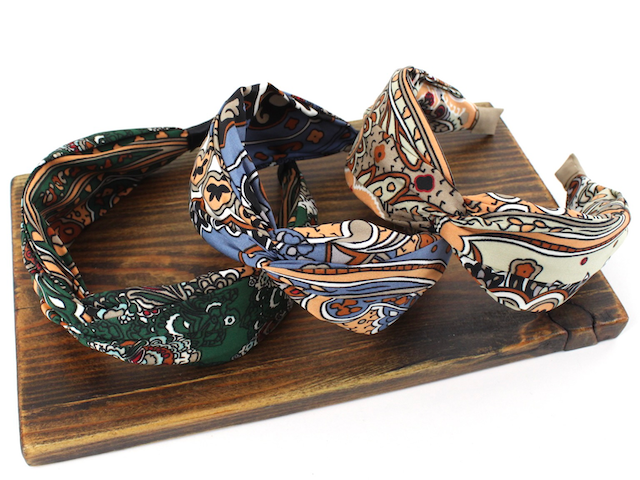 Blue Vintage Patterned Headband