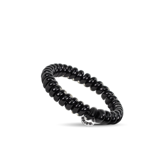 Jet Black Hair Ties - sm