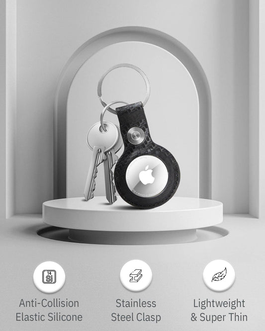 Leather Air Tag Holder Keychain