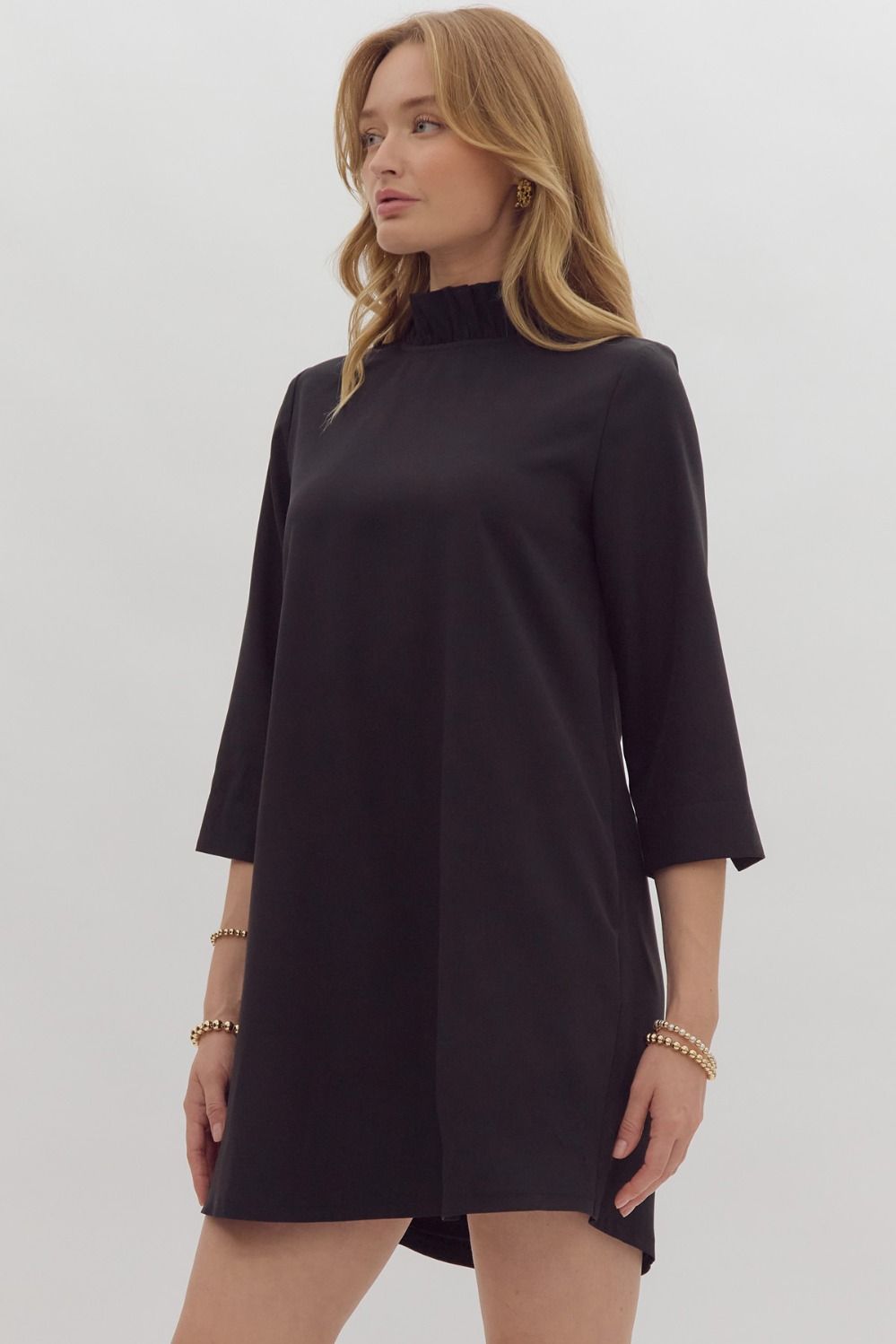 Black High Neck Dress