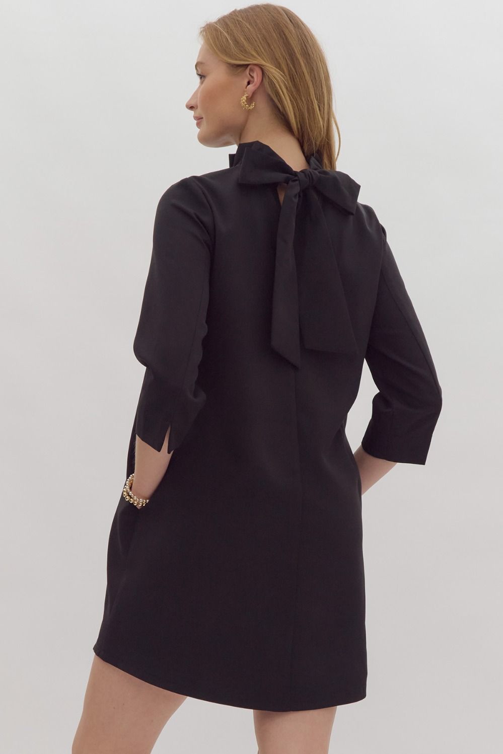 Black High Neck Dress