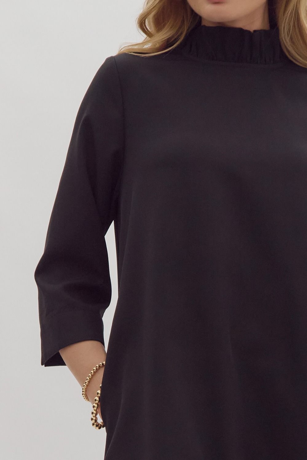 Black High Neck Dress