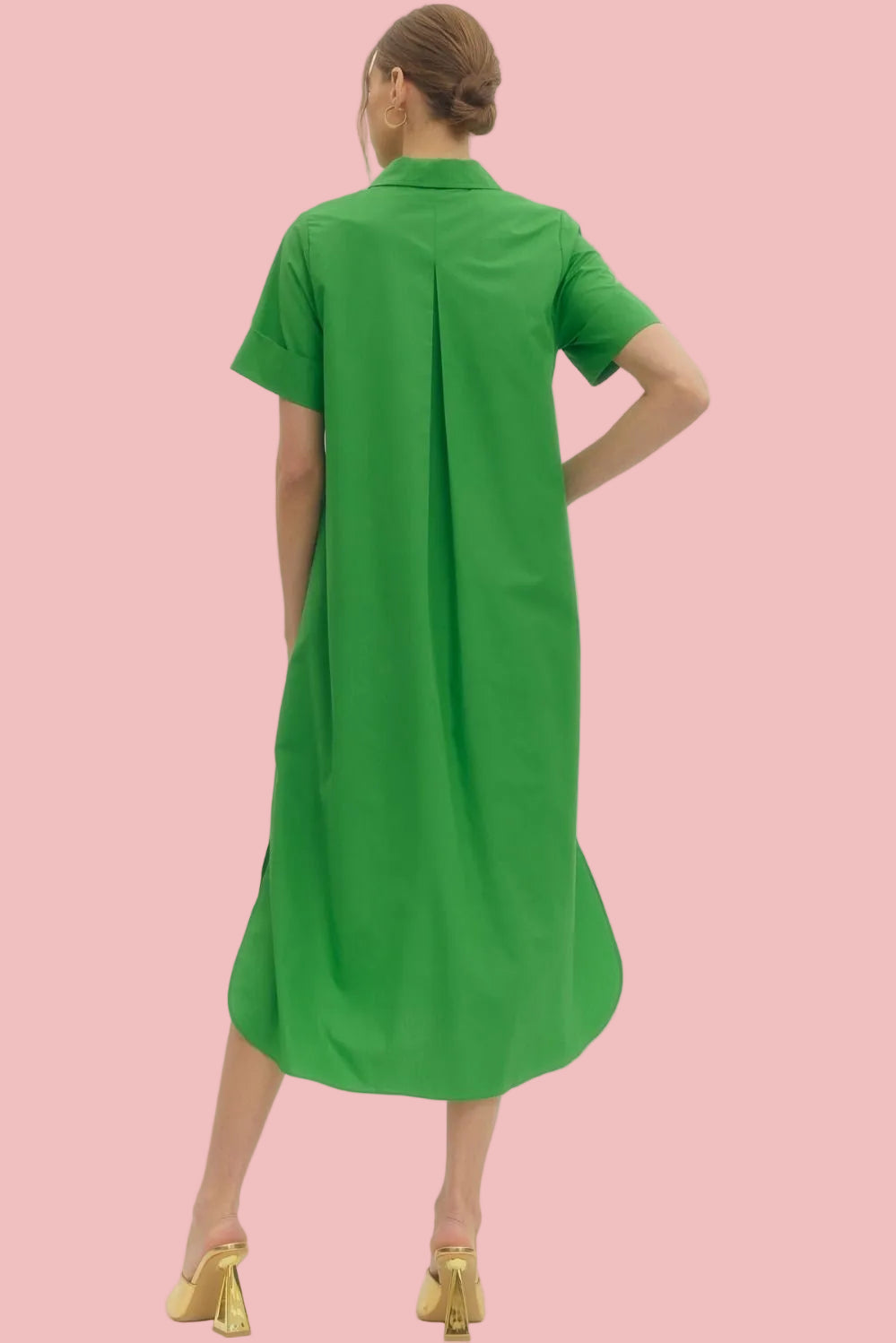 Crisp Green Midi Dress